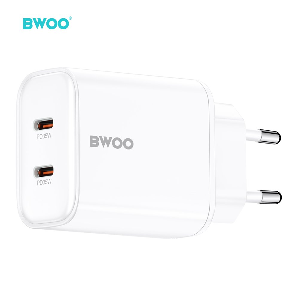 BWOO tīkla lādētājs CDA206 PD 35W 1x USB-C port, balts