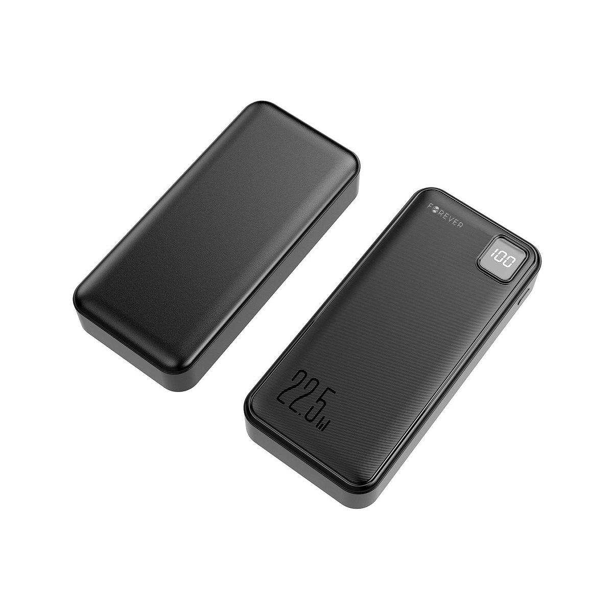 Forever ārējā baterija TB-300L PD QC 22,5W 20000 mAh, melna