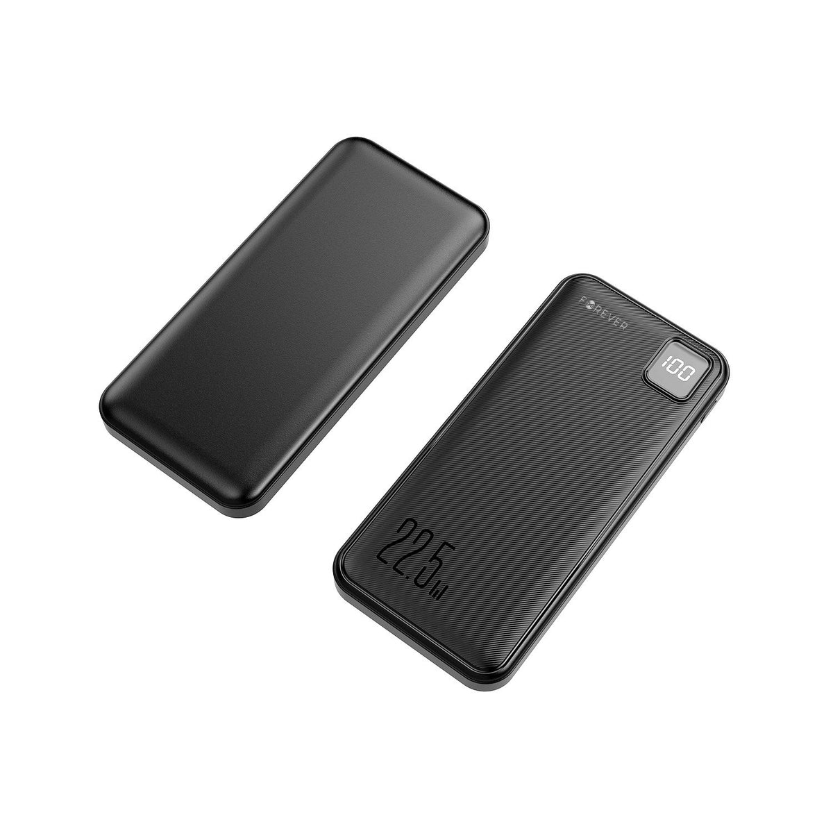 Forever ārējā baterija TB-300M PD QC 22,5W 10000 mAh, melna