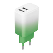 Setty lādētājs 2x USB 18W LSIG-AA-20 zaļi-balts