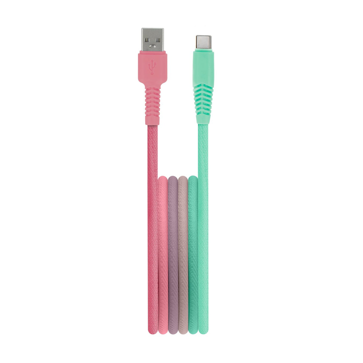 Setty kabelis USB - USB-C 1,5 m 3A KGA-C-1.5320 zili rozā