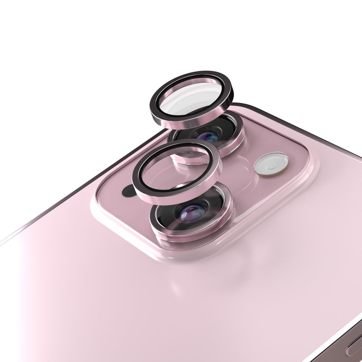 Etteri kameras objektīva aizsargs iPhone 15 / 15 Plus rozā