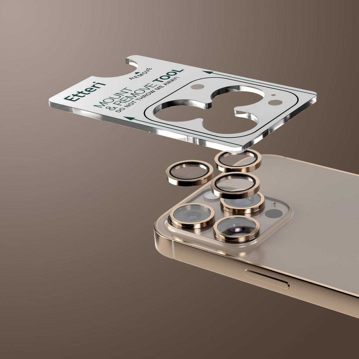 Etteri kameras objektīva aizsargs iPhone 16 Pro / 16 Pro Max desertam