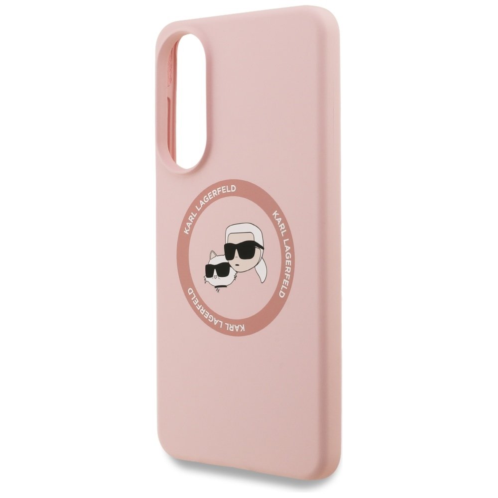 Karl Lagerfeld vāciņš Samsung Galaxy S25 Edge magnētisks, rozā