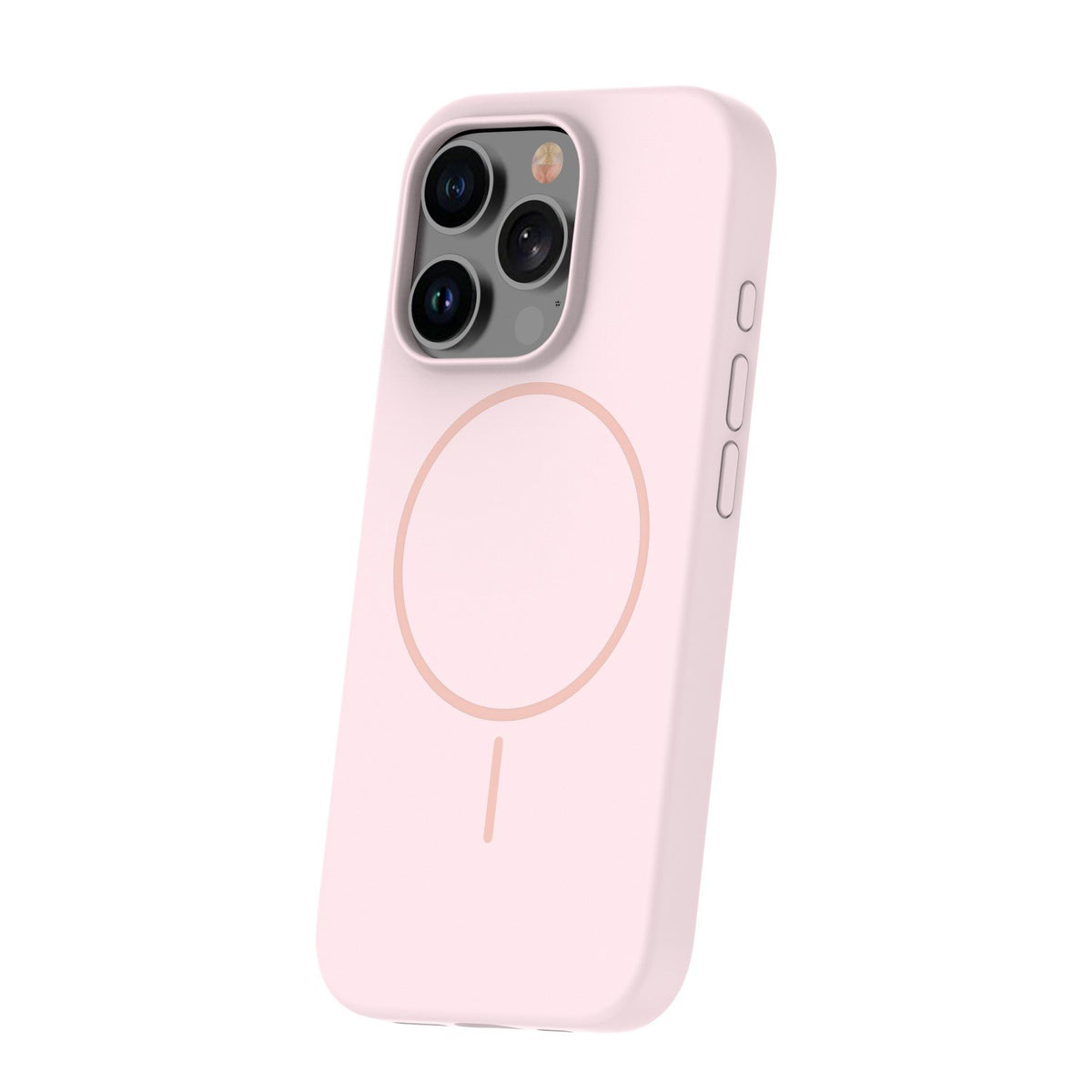 Silikona plāns MagSafe vāciņš iPhone 12 / 12 Pro 6,1", gaiši rozā