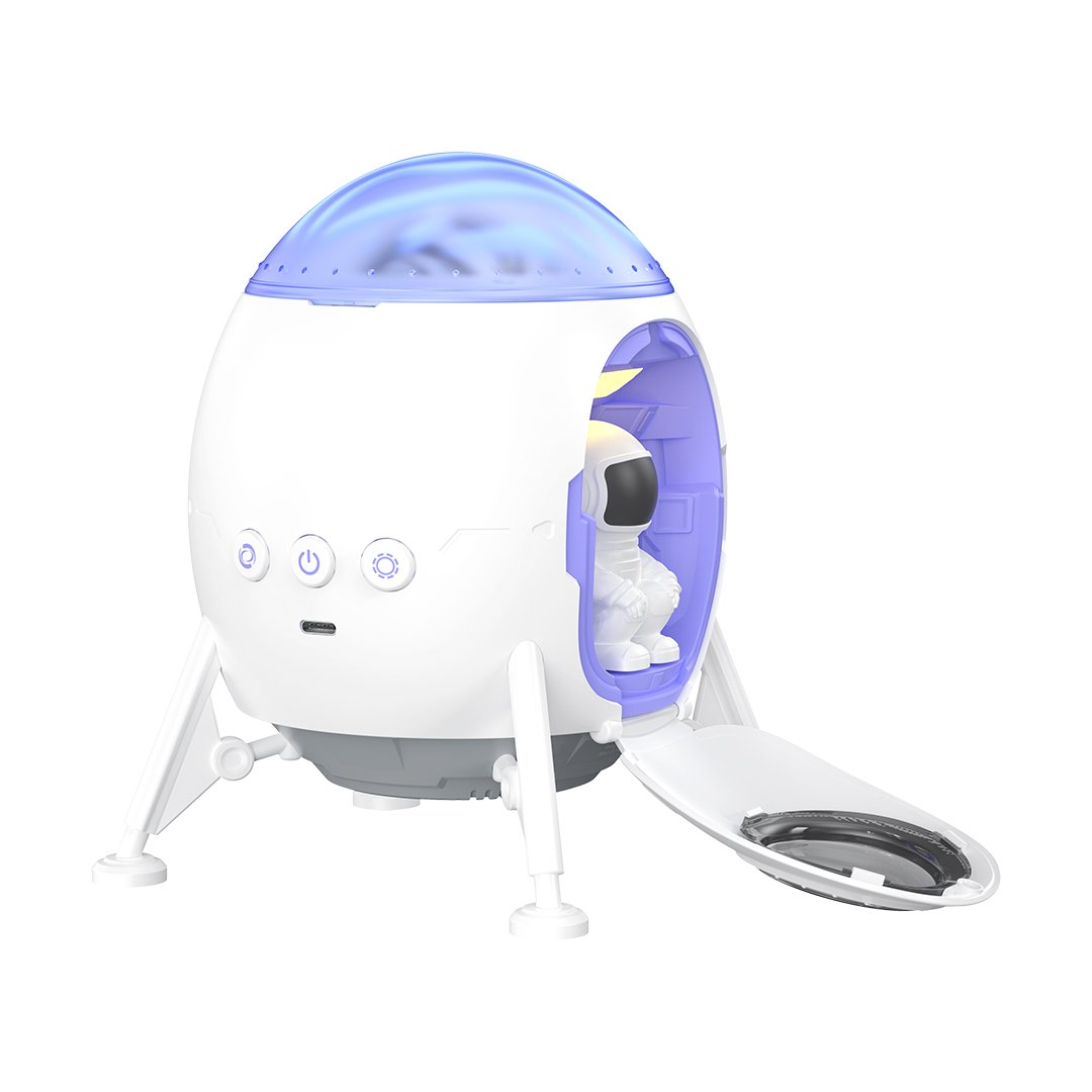 XO projektors LED CF38 star un galaxy ar Bluetooth skaļruni balts