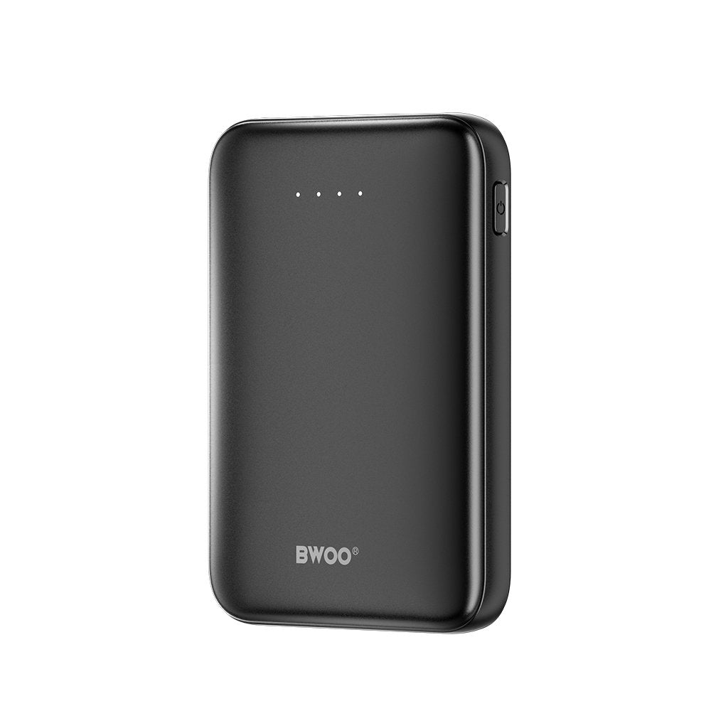 BWOO pārnēsājamais akumulators P72 QC 22.5W PD 20W 5000 mAh ar 2 x USB-A portiem un 1 x USB-C portu, melns