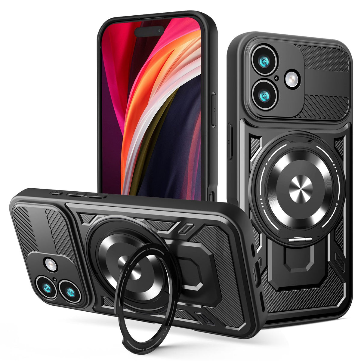 Defender Armor MagSafe vāciņš iPhone 17 6,3", melns