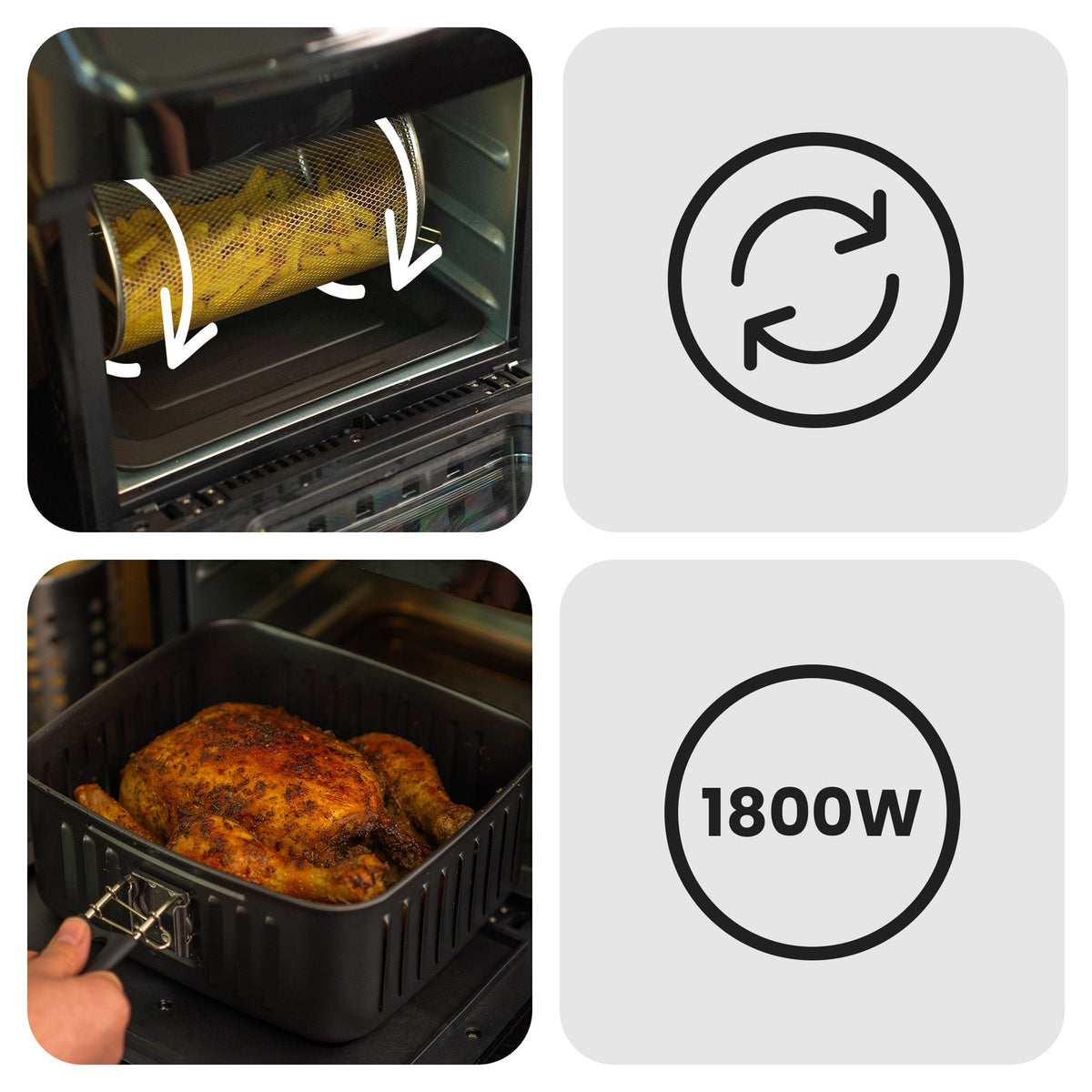 Huslog 1800W multifunctional frī katls