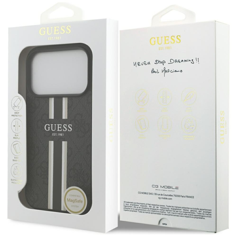 Guess MagSafe vāciņš iPhone 17 Pro melns