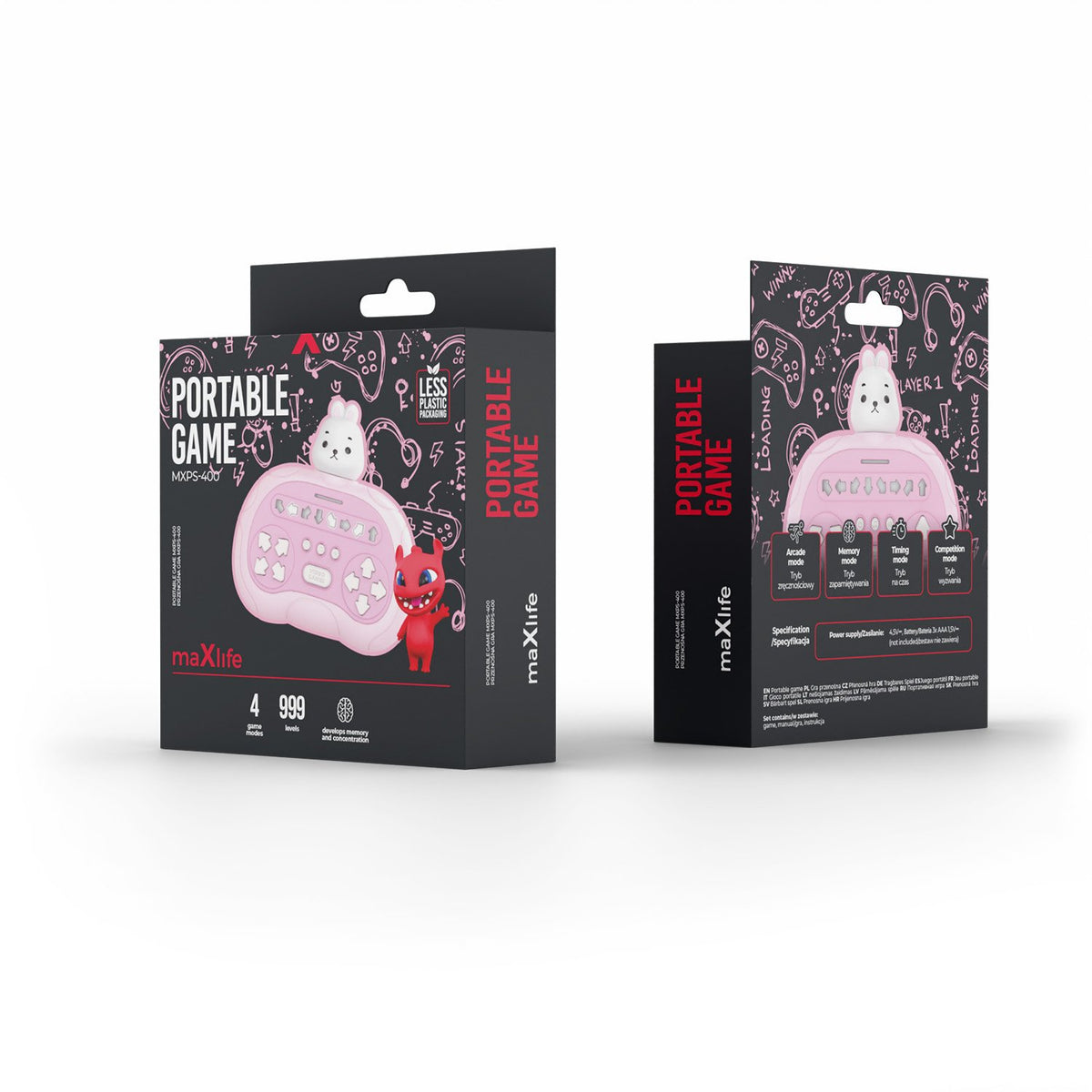 Maxlife pārnēsājamā spēle MXPS-400 trusis