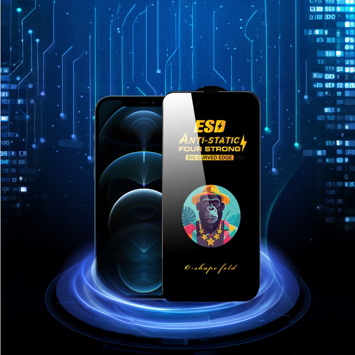 Universāls rūdīts stikls 9D OneFit AI-29 6,5"