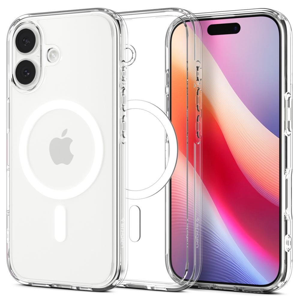 Spigen Ultra Hybrid MagSafe vāciņš iPhone 17, caurspīdīgs/balts