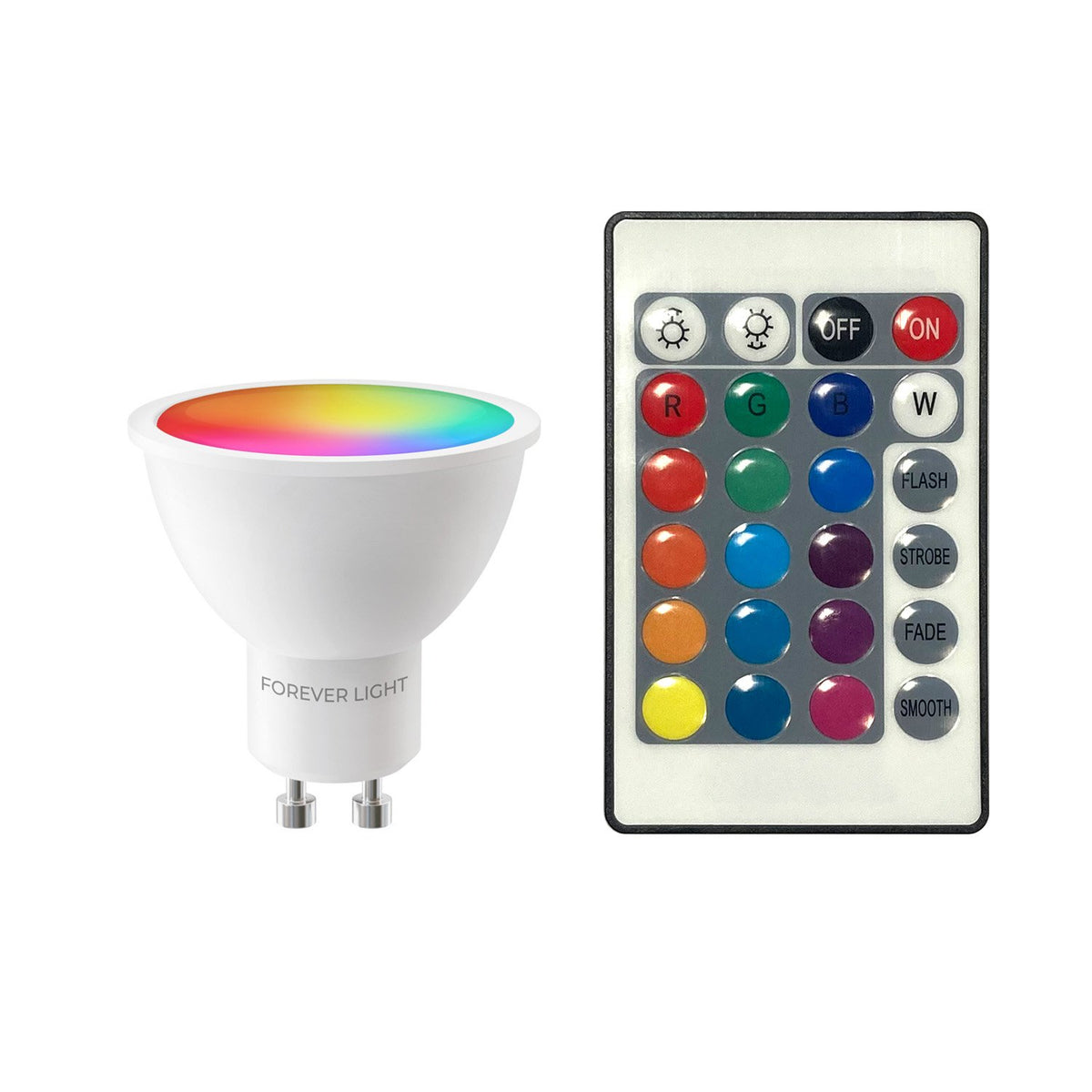 Forever Light spuldze LED RGB GU10 4.8W 440lm 4000K energoklase F