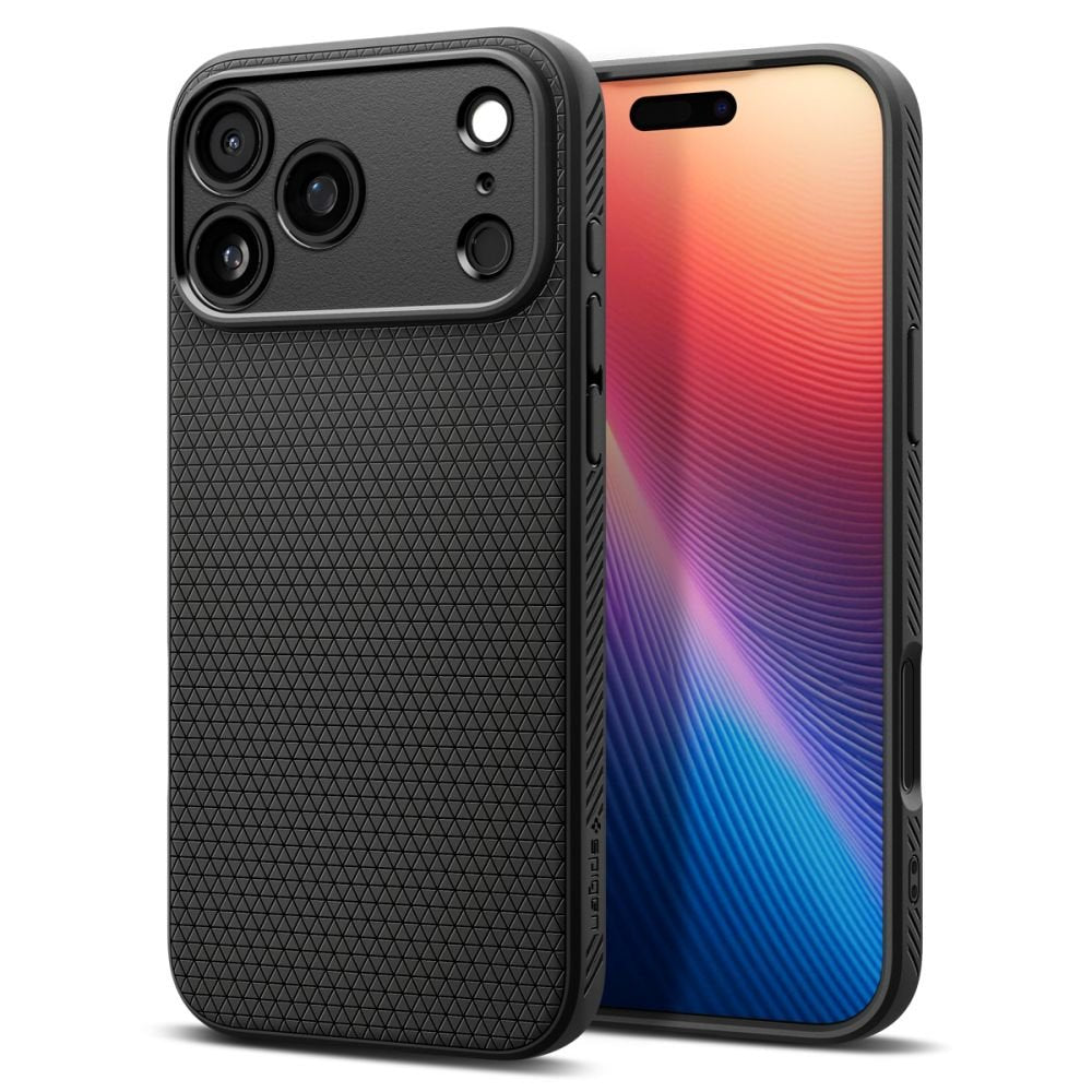 Spigen Liquid Air vāciņš iPhone 17 Pro Max, matēts melns