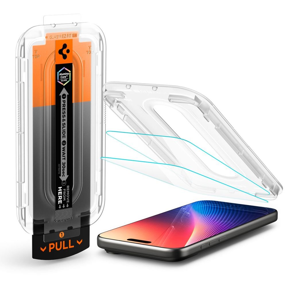Spigen rūdītais stikls Glas.Tr ”Ez Fit Pro” iPhone 16 Pro Max / 17 Pro Max caurspīdīgs