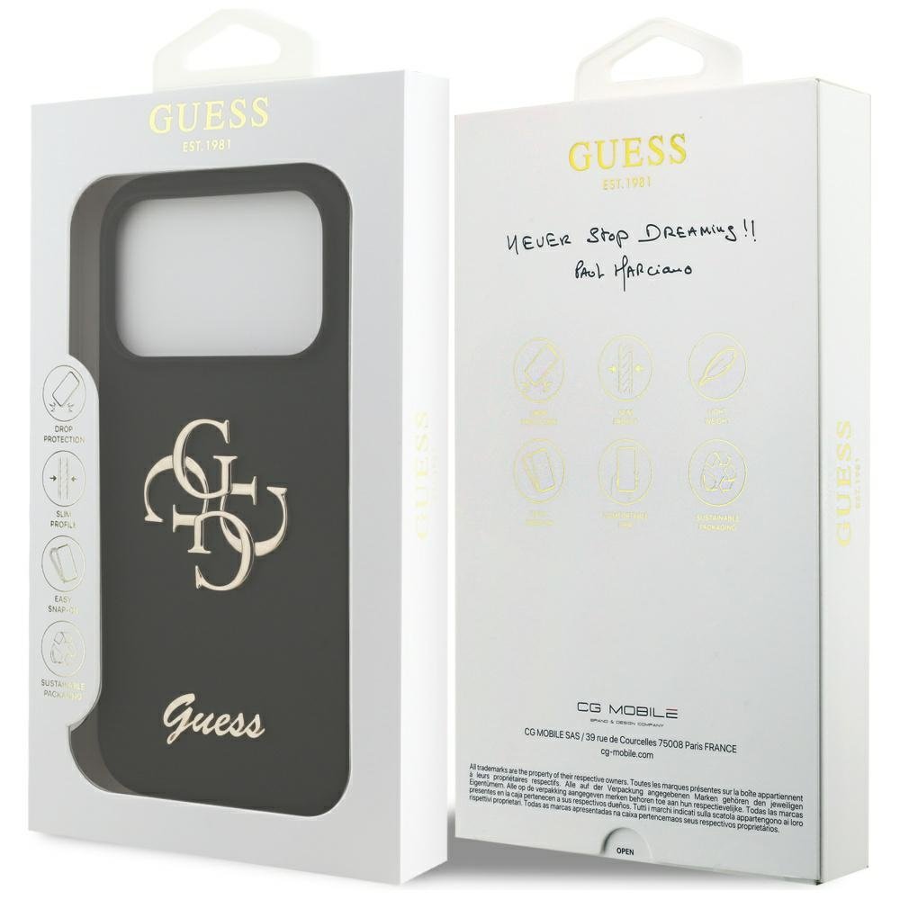 Guess vāciņš iPhone 17 Pro melns