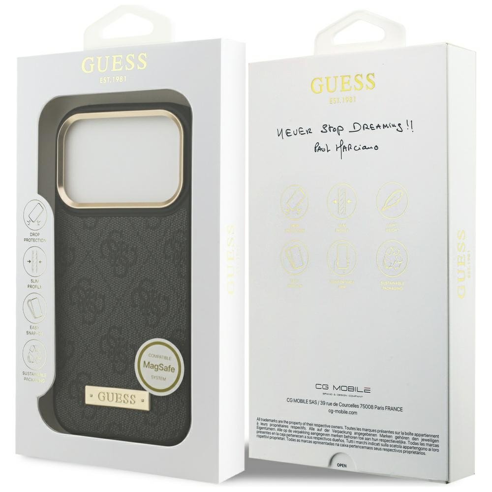 Guess MagSafe vāciņš iPhone 17 Pro melns