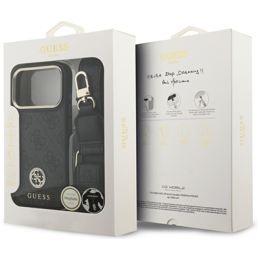 Guess MagSafe vāciņš iPhone 17 Pro melns