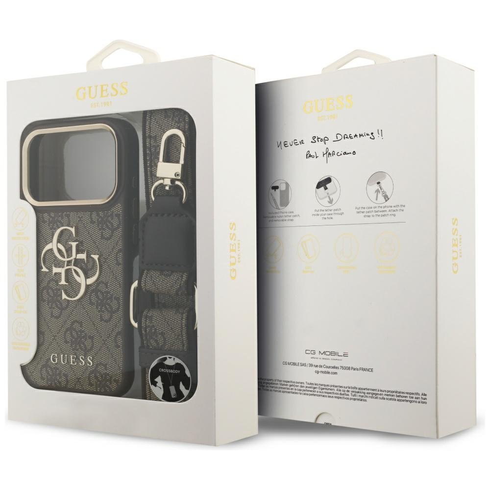 Guess vāciņš iPhone 17 Pro brūns