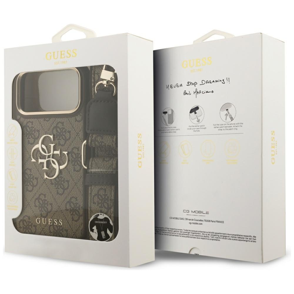 Guess vāciņš iPhone 17 Pro Max brūns