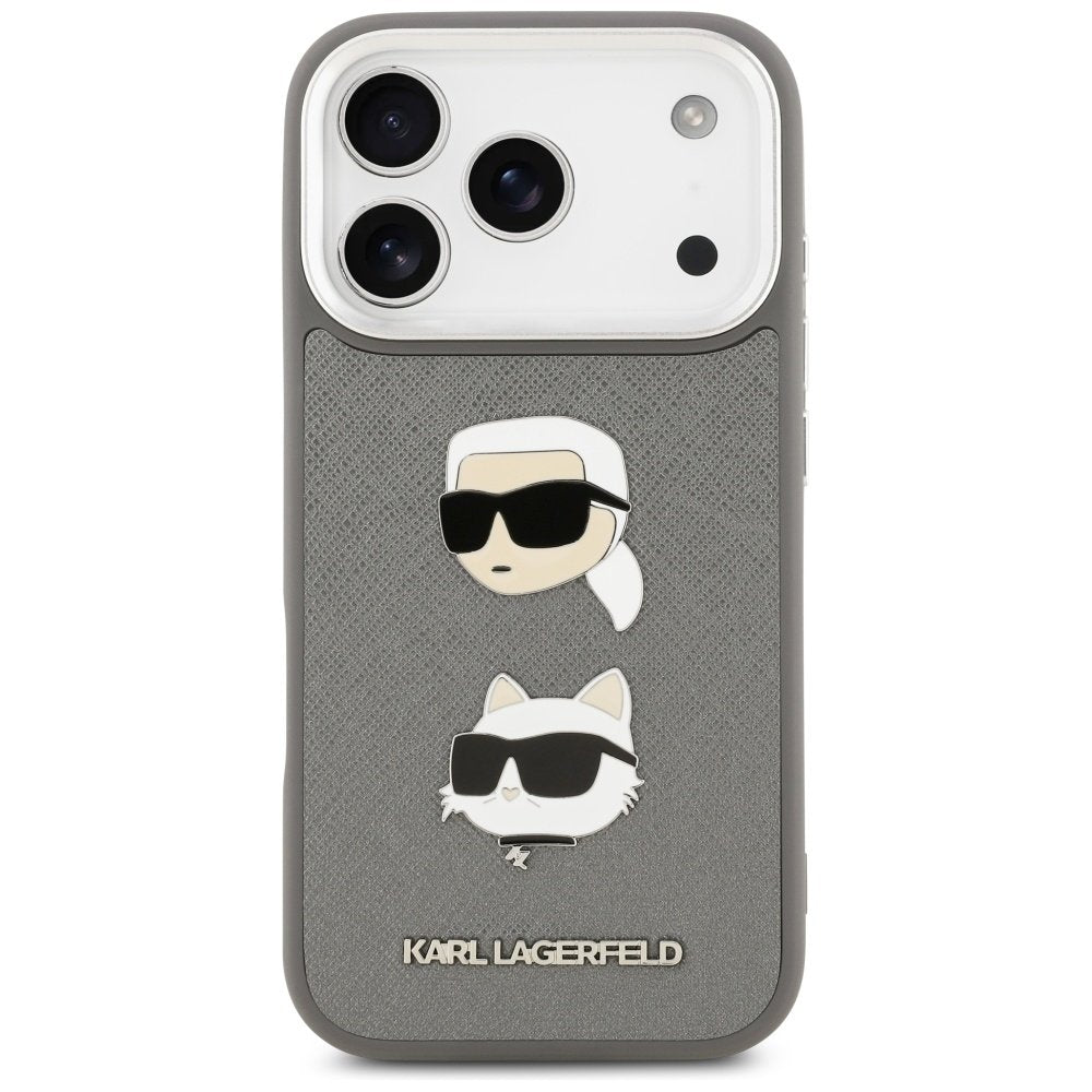 Karl Lagerfeld vāciņš iPhone 17 Pro pelēks