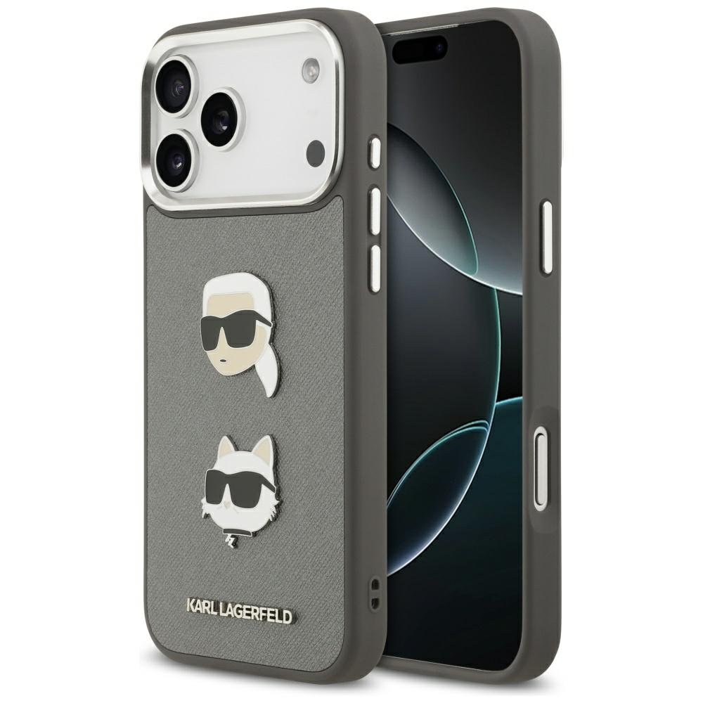 Karl Lagerfeld vāciņš iPhone 17 Pro Max pelēks