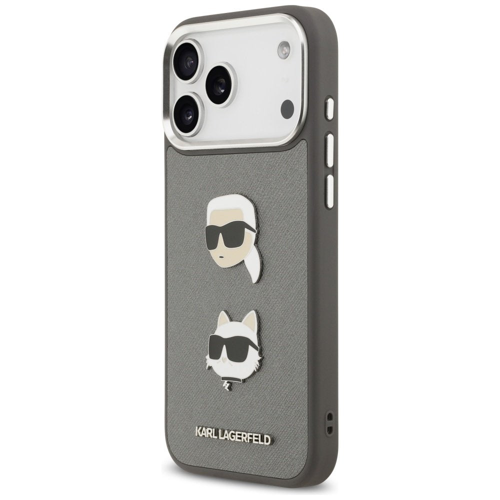 Karl Lagerfeld vāciņš iPhone 17 Pro Max pelēks