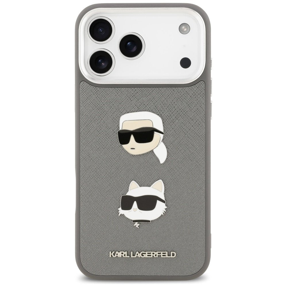 Karl Lagerfeld vāciņš iPhone 17 Pro Max pelēks