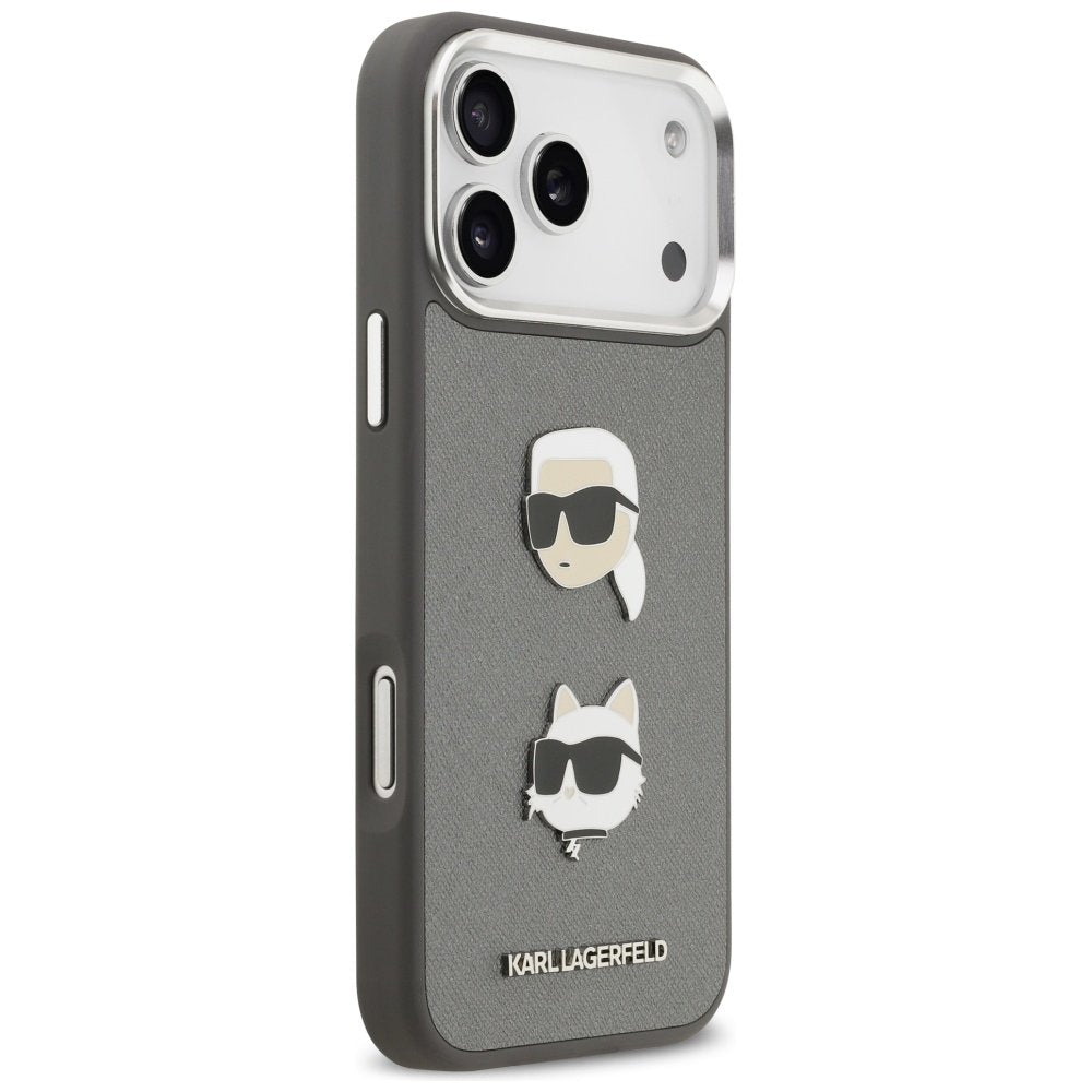 Karl Lagerfeld vāciņš iPhone 17 Pro Max pelēks