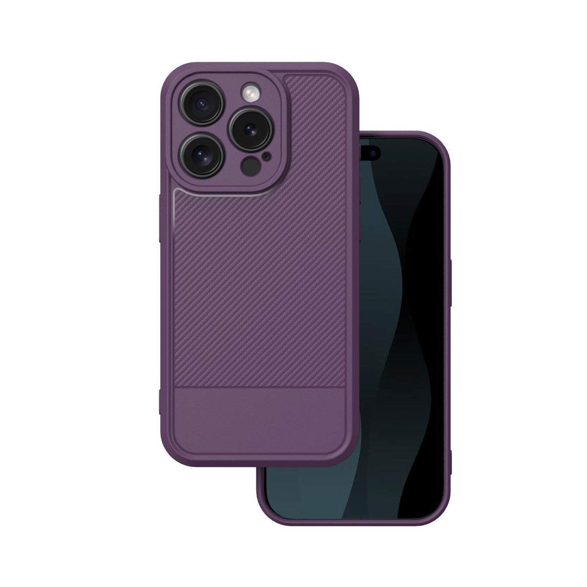 Simple Carbon vāciņš iPhone 15 Pro 6,1", violets