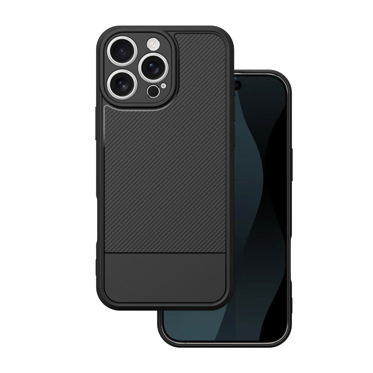 Simple Carbon vāciņš iPhone 16 Pro Max 6,9", melns
