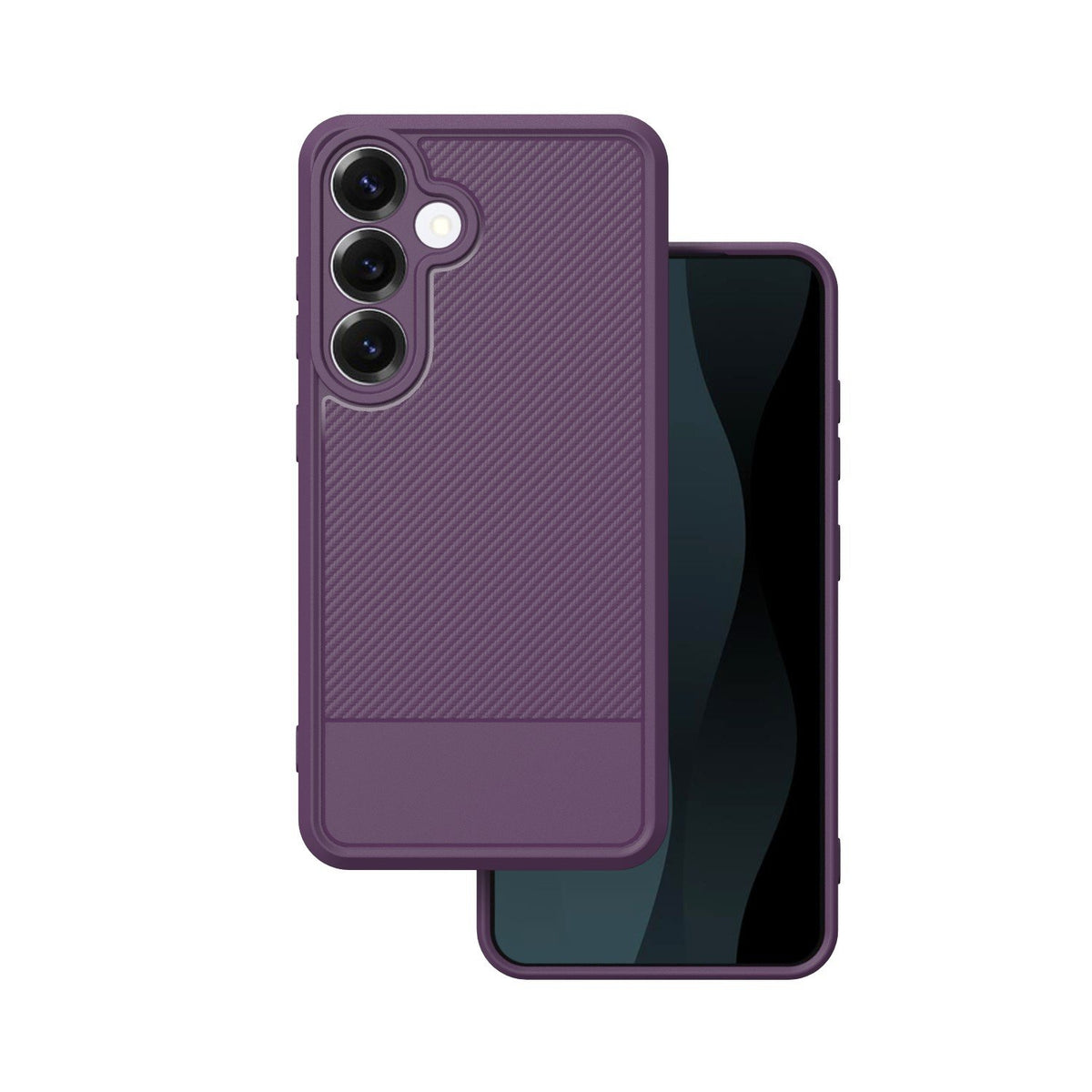 Vienkāršs „Carbon“ vāciņš Samsung Galaxy S26 Plus, violets