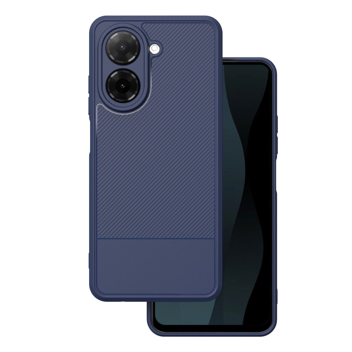 Vienkāršs oglekļa šķiedras maciņš Xiaomi Redmi A5 Global (173,45 x 79,35 x 8,45) zils