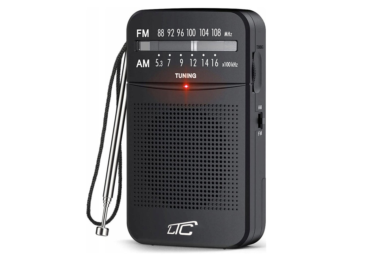 LTC portatīvais kabatas radio LEGA, AM/FM, mini ligzda, melna