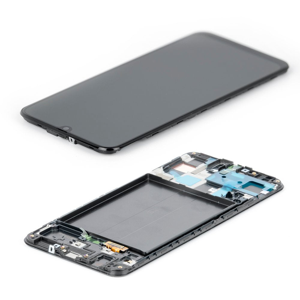 LCD + Skārienjūtīgais panelis Samsung A50 A505 GH82-19204A GH82-19713A GH82-19289A melns rāmis oriģināls