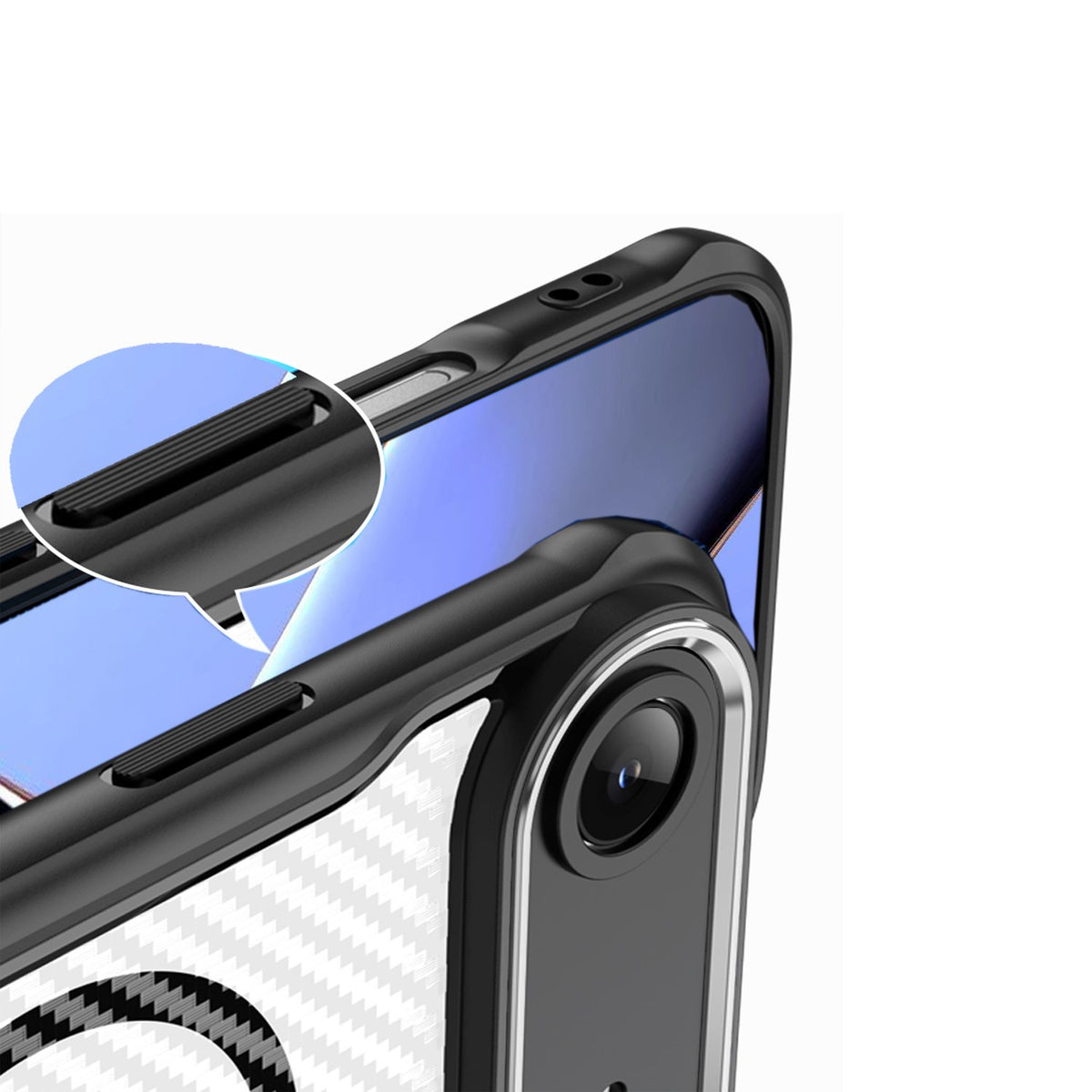 Defender Carbon MagSafe vāciņš iPhone 17 Air 6,6", melns