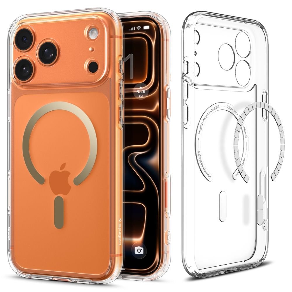 Spigen Ultra Hybrid MagSafe vāciņš iPhone 17 Pro caurspīdīgs / zeltains
