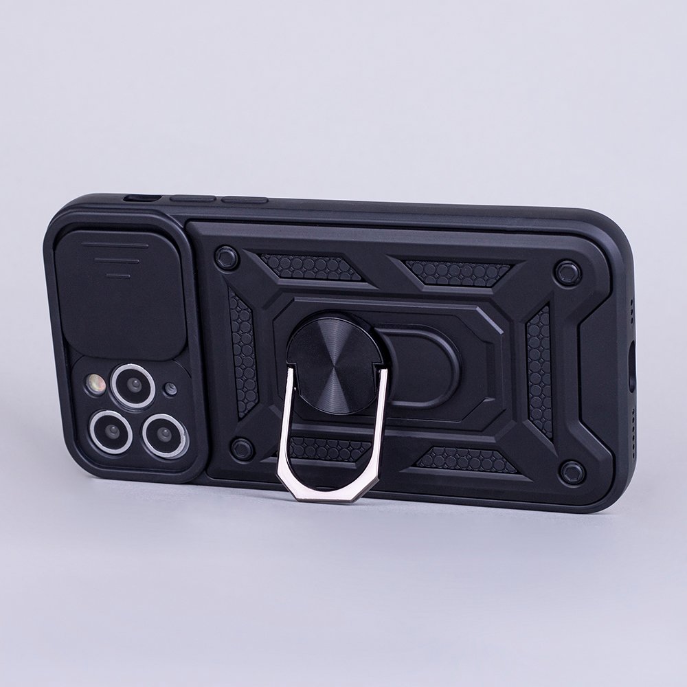 Defender Slide vāciņš iPhone 15 6,1", melns