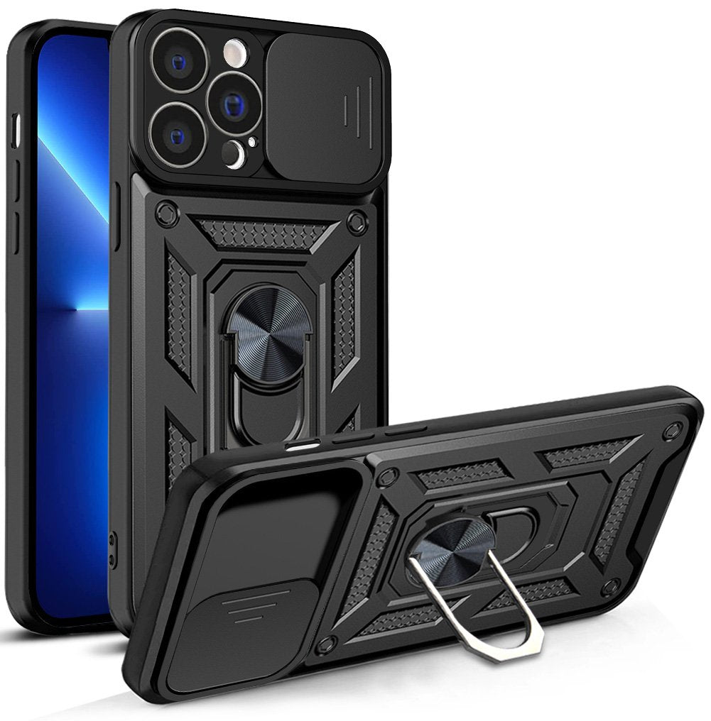 Defender Slide vāciņš iPhone 13 Pro Max 6,7", melns