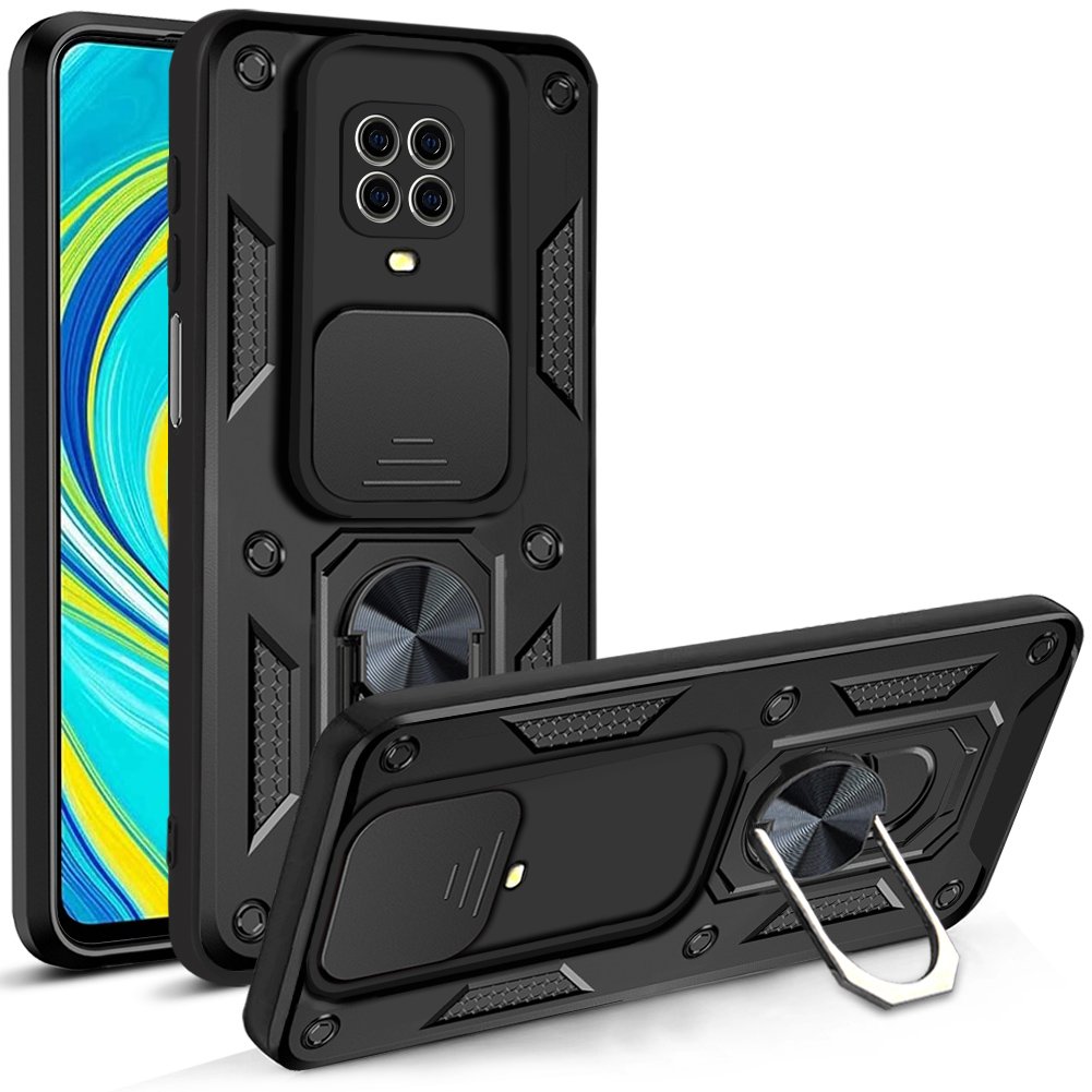 Defender Slide maciņš Xiaomi Redmi Note 9s / 9 Pro / 9 Pro Max, melns