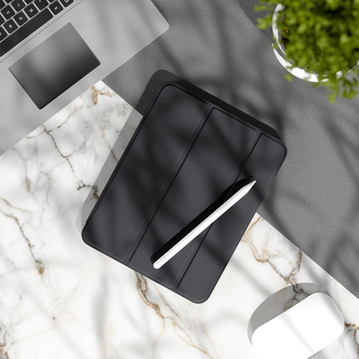 Etteri maciņš priekš Apple iPad 7 2019 / 8 2020 / 9 2021 10,2 collu melns