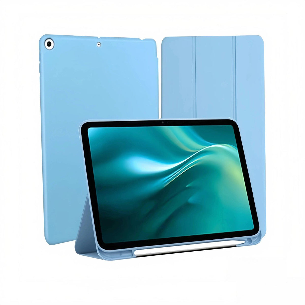 Etteri maciņš priekš Apple iPad 7 2019 / 8 2020 / 9 2021 10,2 collu gaiši zils