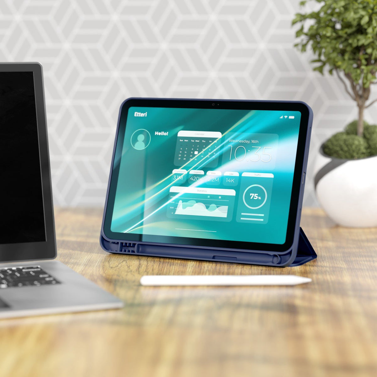 Etteri futrālis Apple iPad Pro 2024 11' tumši zils