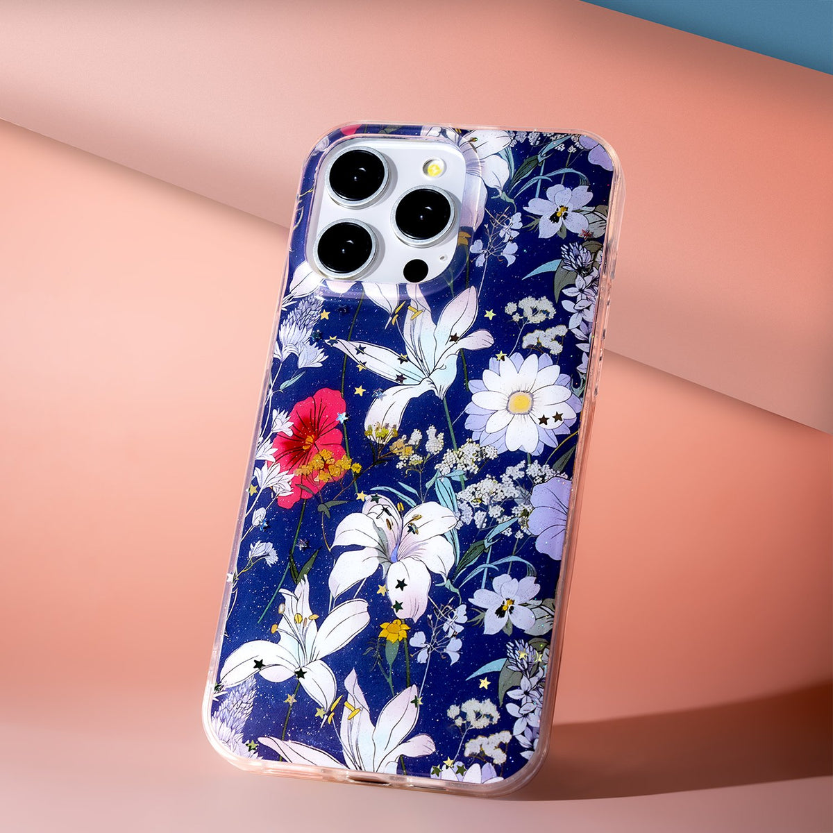 Glow Glam vāciņš iPhone 16 Pro 6,3", zils