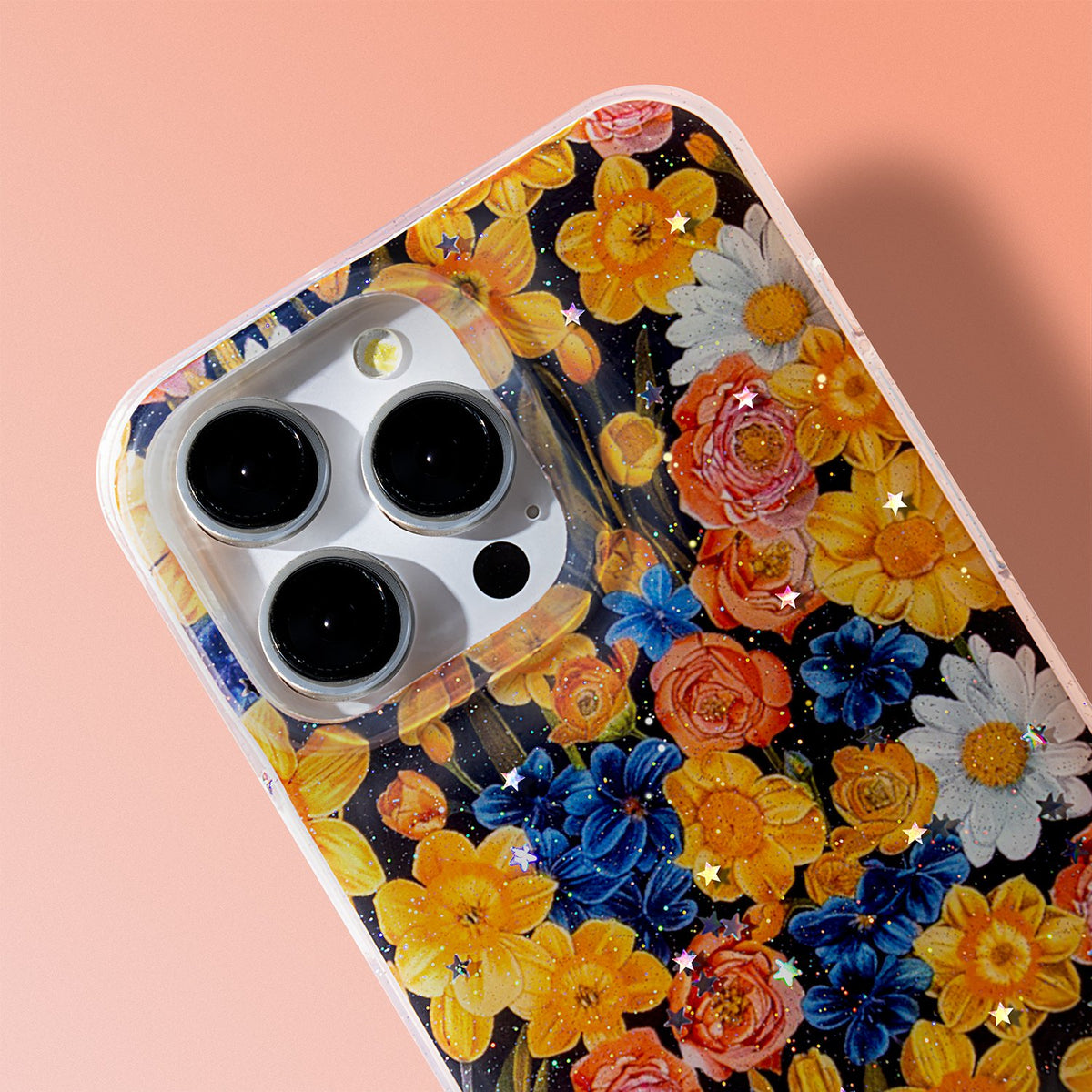 Glow Glam vāciņš iPhone 16 Pro Max 6,9", oranžs