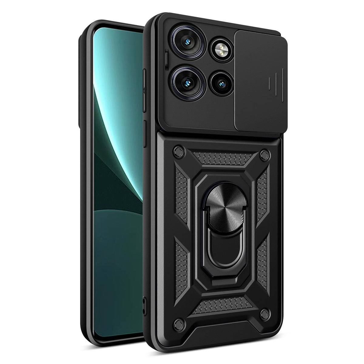 Defender Slide apvalks Motorola Edge 50 Neo / Edge 60 Neo melns