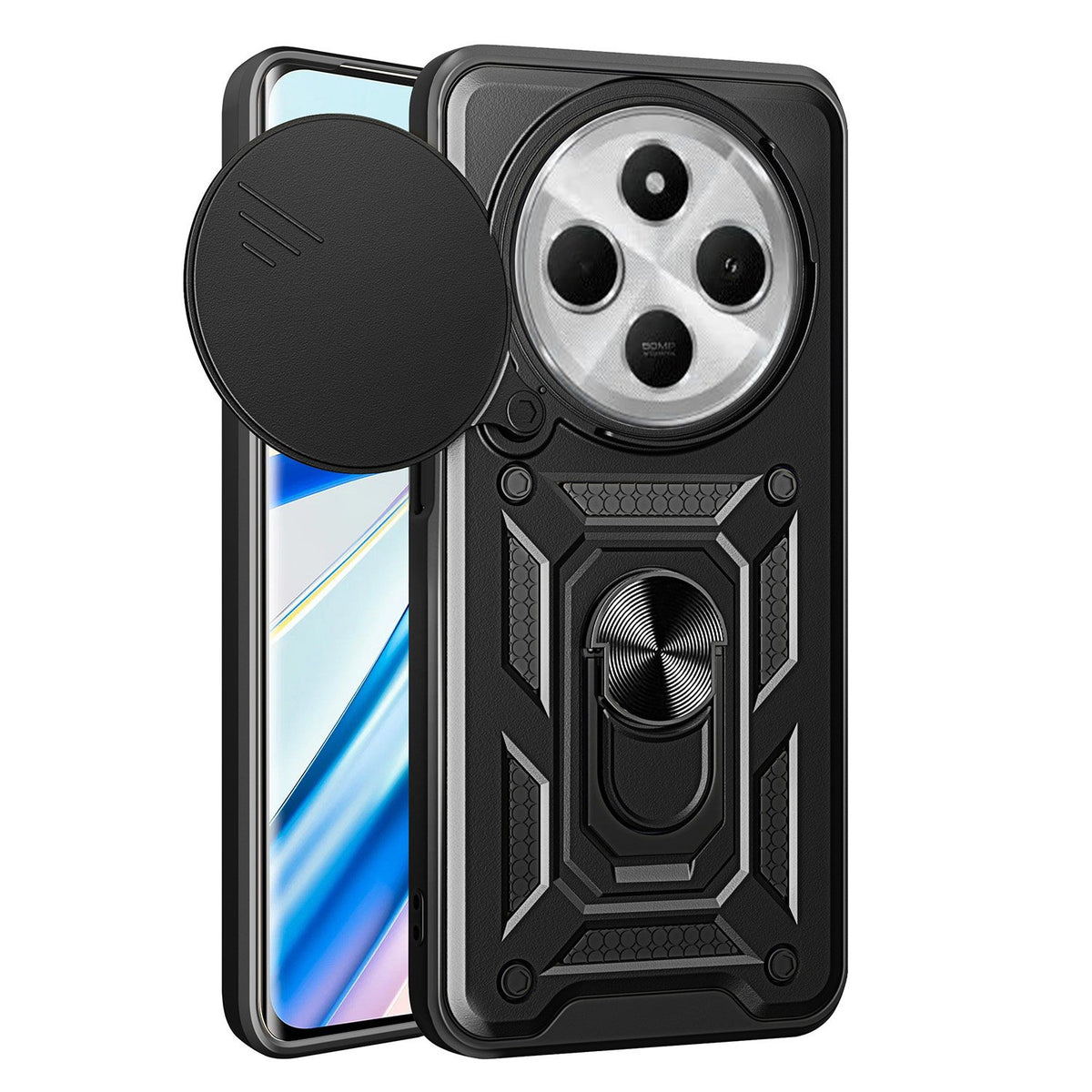 Defender Slide maciņš Xiaomi Redmi 14C 4G/ 14C 5G / Redmi A4 / POCO C75 melns