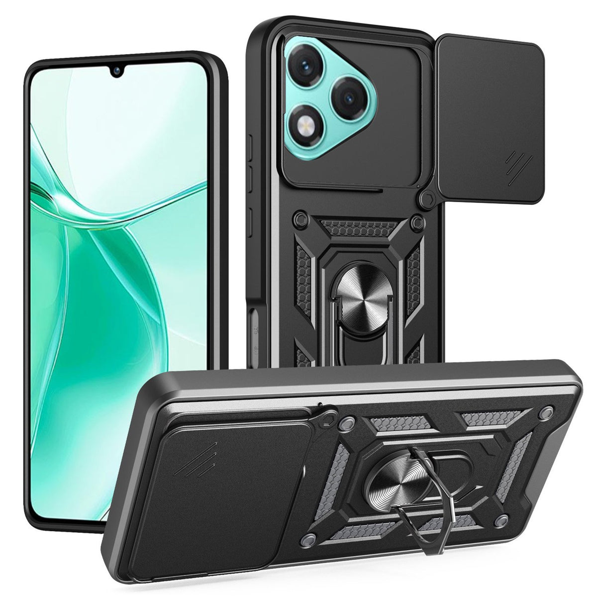 Defender Slide vāciņš Honor 400 Lite, melns