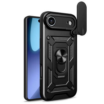 Defender Slide vāciņš iPhone 17 Air 6,6", melns